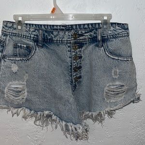 Rue 21 acid wash jean shorts